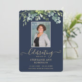 Elegante Foto Orde van Service Gold Blue Programma (Staand voorkant)