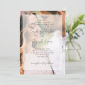 Elegante foto overlay | Bruiloft Kaart (Staand voorkant)