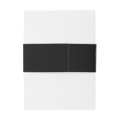 Elegante foto overlay zwart bruiloft uitnodigingen wikkel (Achterkant Voorbeeld)