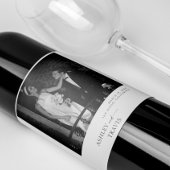 Elegante foto paar bruiloft wijn etiket