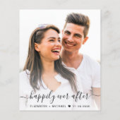 Elegante Foto QR Code Budget Bruiloft Uitnodiging (Achterkant)