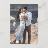 Elegante foto QR Code Moderne bruiloft RSVP Kaartje (Achterkant)