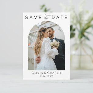 Elegante foto save the date kaart