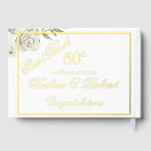 Elegante Foto Trouwen Jubileum Party Gold Folie Gastenboek (Achterkant)
