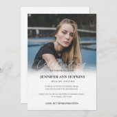 Elegante foto Viering van het Leven Uitnodiging (Voorkant / Achterkant)