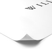 Elegante foto viering van het leven welkom poster (Hoek)