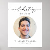Elegante foto viering van het leven welkom poster (Voorkant)