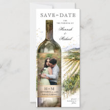 Elegante Foto Wijngaard Wedding Save the Date