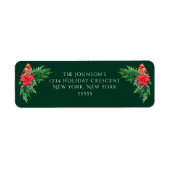 Elegante foto Winter groen Etiket (Voorkant)