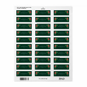 Elegante foto Winter groen Etiket (Full Sheet)