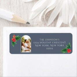 Elegante foto Winter groen Etiket