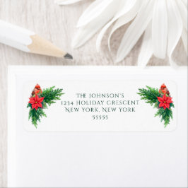 Elegante foto Winter groen Etiket