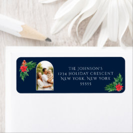 Elegante foto Winter groen Etiket