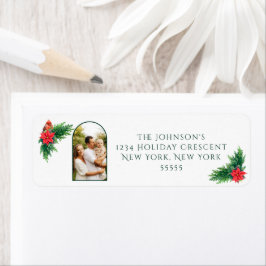 Elegante foto Winter groen Etiket