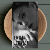 Elegante foto Zwart & Wit l Professioneel Script Visitekaartje