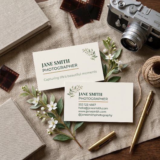Elegante Fotograaf Visitekaartje