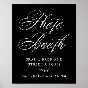 Elegante fotohokje Sla een pose Witte tekst Poster
