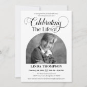 Elegante fotoviering van de begrafenis van het lev kaart (Voorkant)