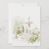 Elegante Franse Chateau Pastel Bruids Tuin Kaart (Achterkant)