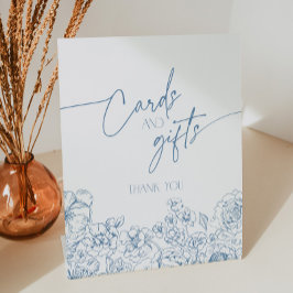 Elegante Franse Chinoiserie Bloemen Kaarten en ges Reclamebord Met Voetstuk