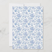 Elegante Franse Dusty Blue Arch Wedding Kaart (Achterkant)