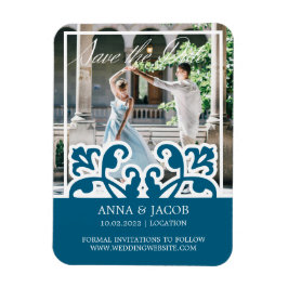 Elegante Franse foto Save the Date Uitnodiging Magneet