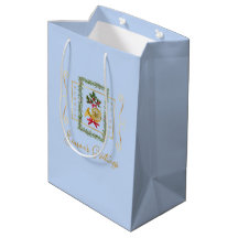 Elegante Franse hoorn Kerst Lichtblauwe cadeautas
