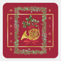 Elegante Franse Hoorn Kerst Maroon