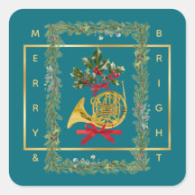 Elegante Franse Hoorn Kerst Teal