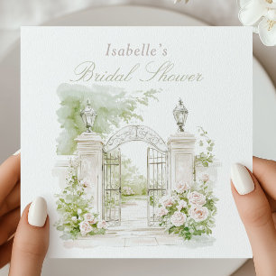 Elegante Franse Kasteel Pastel Bruids Tuin Servet