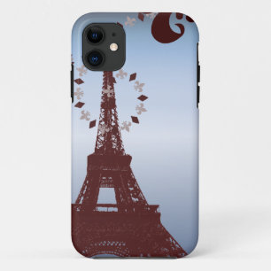 elegante franse kunst parijs eiffel tower iPhone 11 hoesje