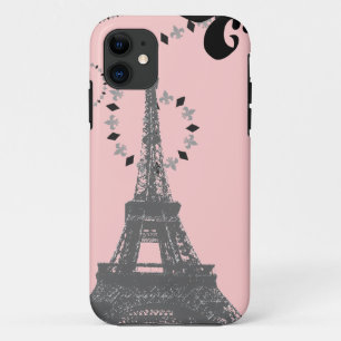 elegante franse kunst parijs eiffel tower iPhone 11 hoesje