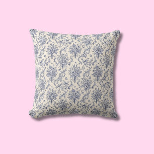 Elegante Franse land toile de Jouy-blauw patroon Kussen