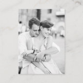 Elegante Franse Rococo bloemenframe Informatiekaartje (Achterkant)