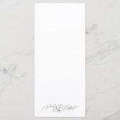 Elegante Franse rococo floraal Menu (Achterkant)