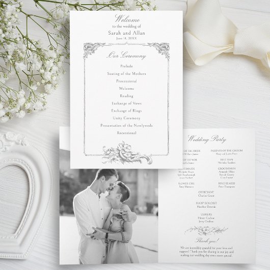 Elegante Franse rococo floraal Programma