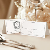 Elegante Franse Rozen Monogram Crest Wedding