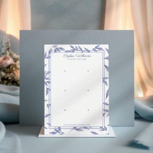 Elegante Franse toile blauwe drievoudige noppendis Visitekaartje