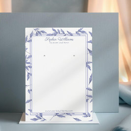 Elegante Franse toile oorbel en ketting display Visitekaartje