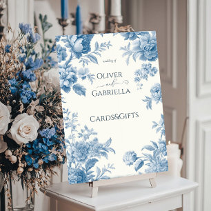 Elegante Franse toilet Bloemen Trouwkaarten & gesc Poster