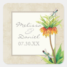 Elegante Fritillaria n Dragonfly Favor Cadeau Stic