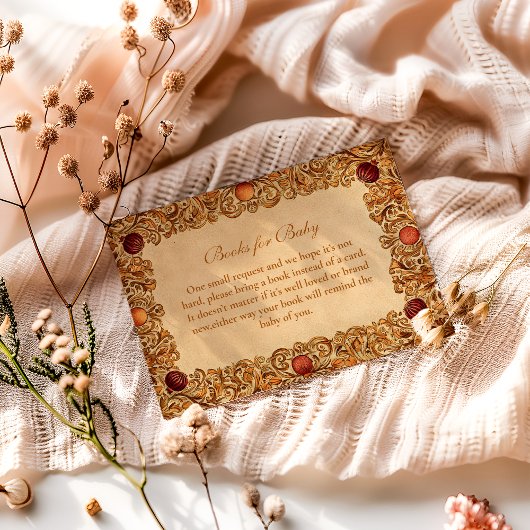 Elegante fruit en gebladerte Diapper Raffle Informatiekaartje