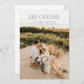 Elegante Full-Bleed fotokaart Save The Date (Voorkant / Achterkant)