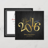 Elegante Funky Gold Class van 2016 Afstuderen Kaart (Voorkant / Achterkant)