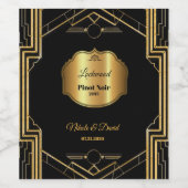 Elégante Gatsby Art Déco Mariage Étiquette de bout (Étiquettes simples)