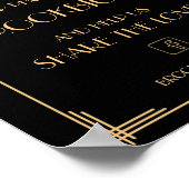 Élégante Gatsby Art Déco Noir (Coin)