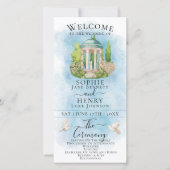 Elegante Gazebo bloemenduiven Luxe Trouwprogramma (Voorkant)