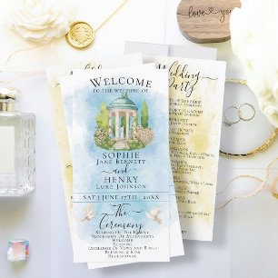 Elegante Gazebo bloemenduiven Luxe Trouwprogramma