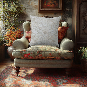 Elegante Gebloemde Reliëfprint - Nepborduurwerk Kussen