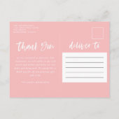 Elegante geboorte aankondiging foto dank u (Achterkant)